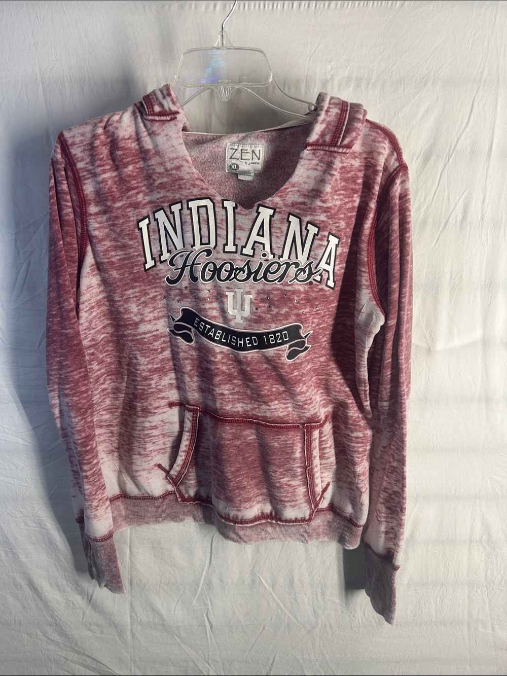 J. America Marled Pink Indiana Hoosiers Hoodie